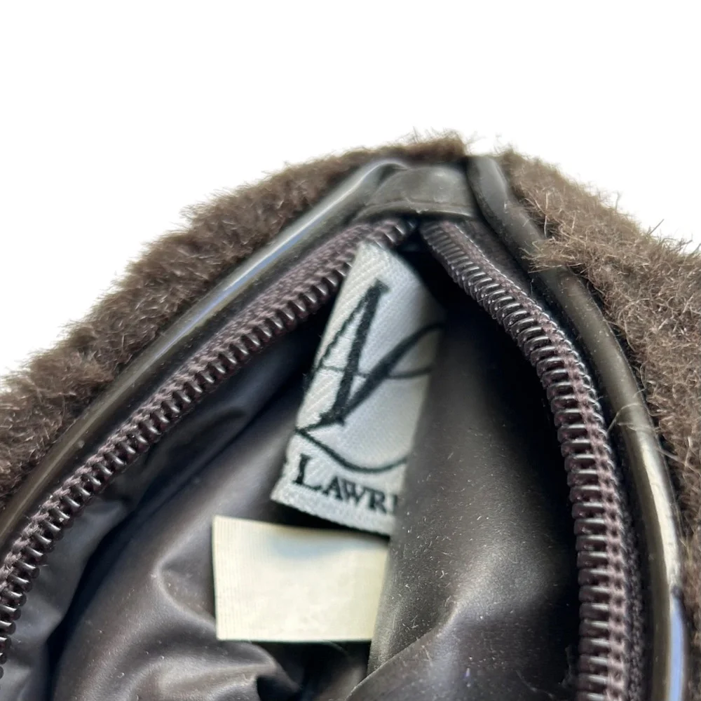 Vintage Maggie Lawrence Faux Fur Cosmetic Bag